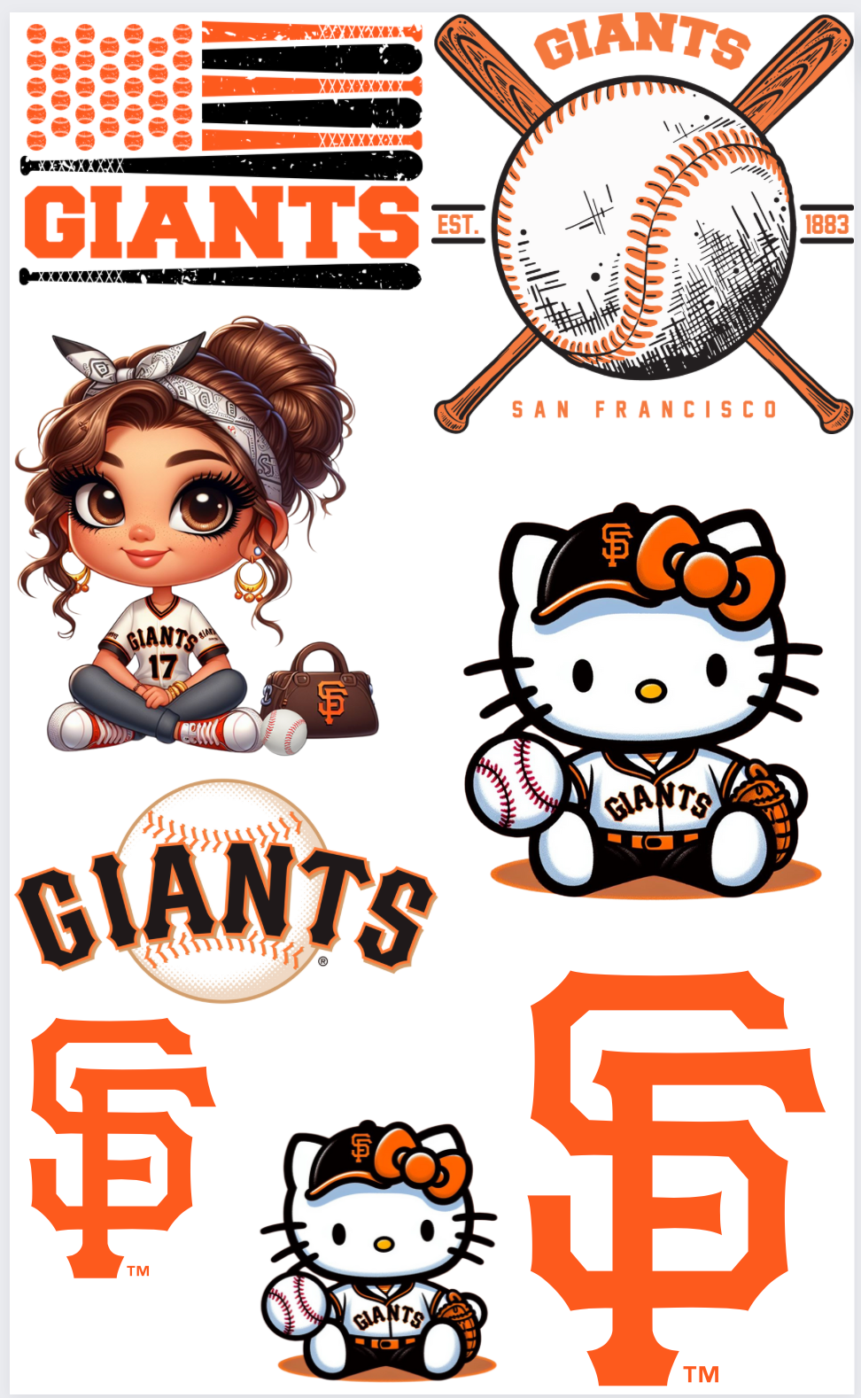 Giants premade -36 inches- DTF Transfer ready to press -24 hour turnaround timeframe