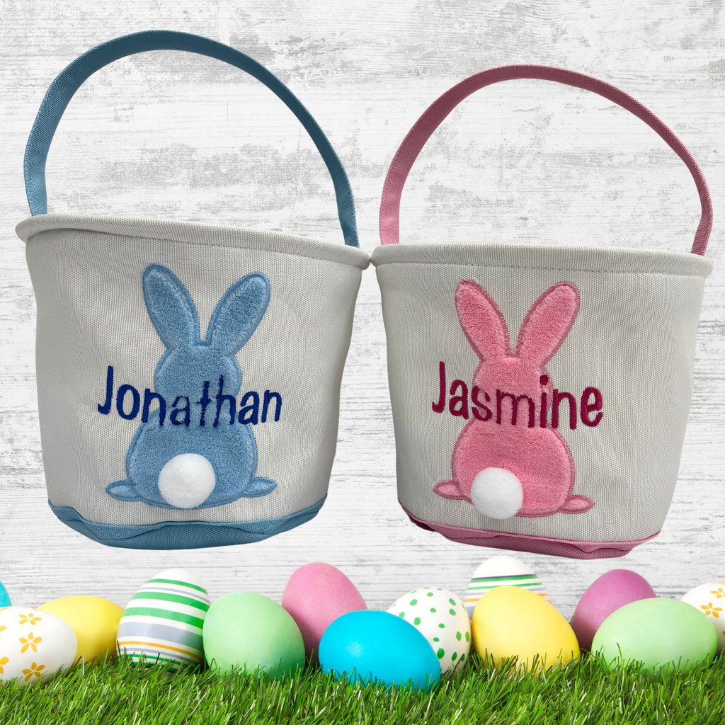 Embroidered Name Easter Basket