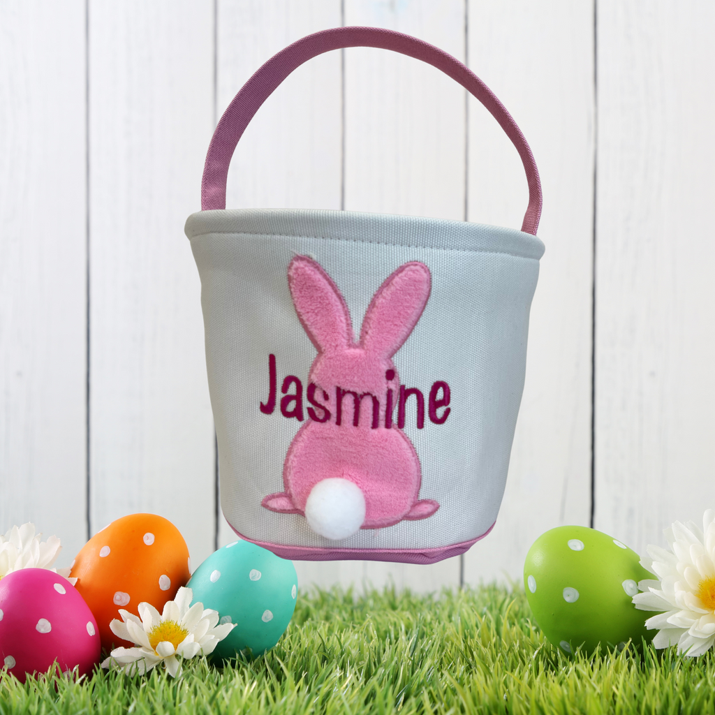 Embroidered Name Easter Basket