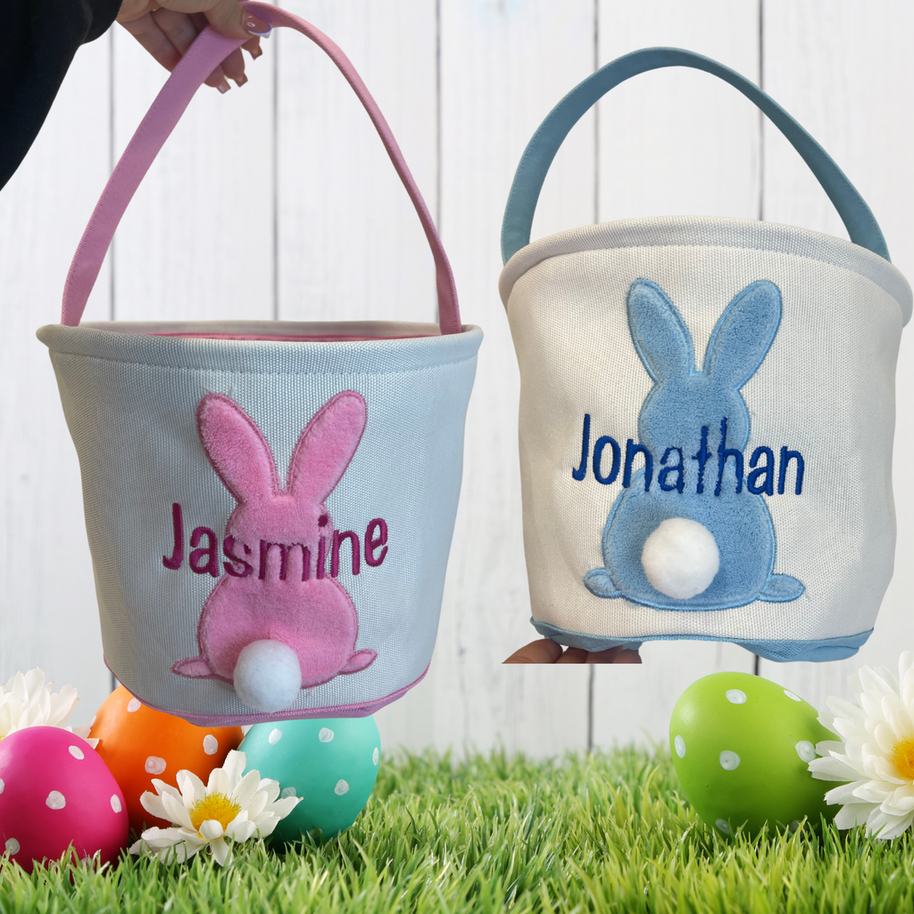 Embroidered Name Easter Basket