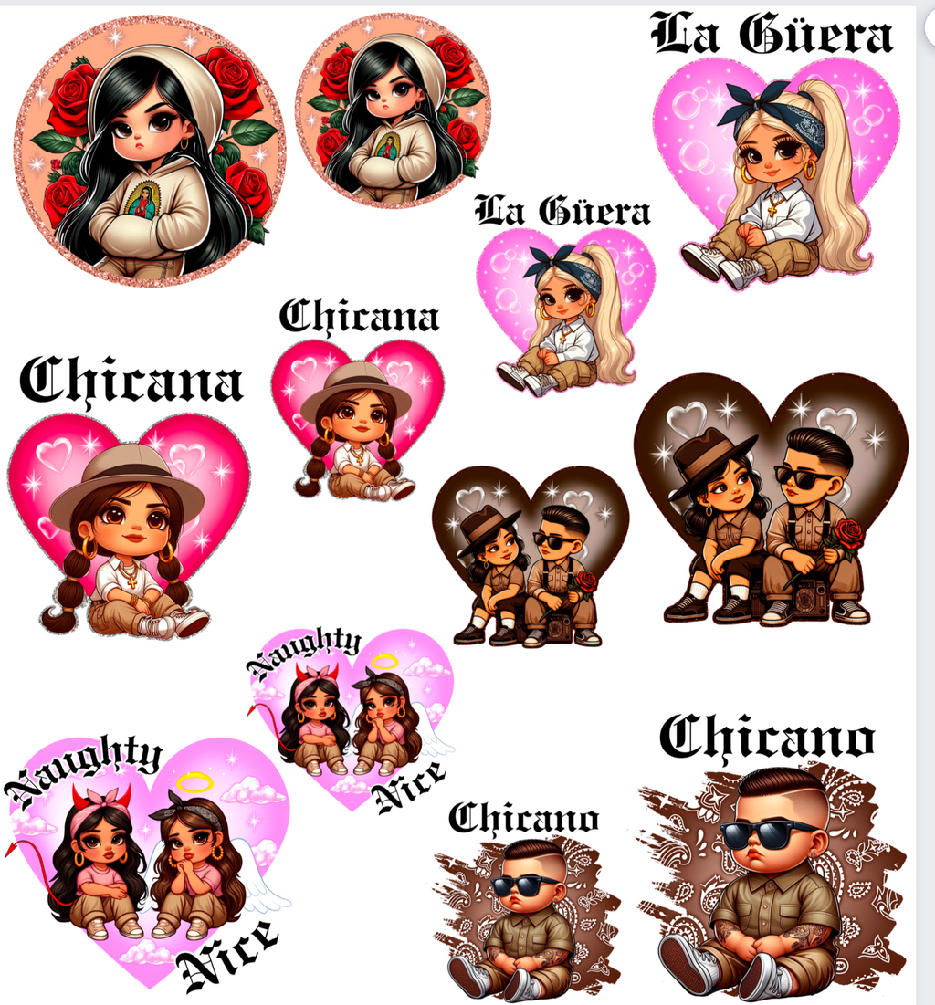 YOUTH/TODDLER Cholo Love Premade Gangsheets-24 inches- DTF Transfer ready to press -24 hour turnaround timeframe