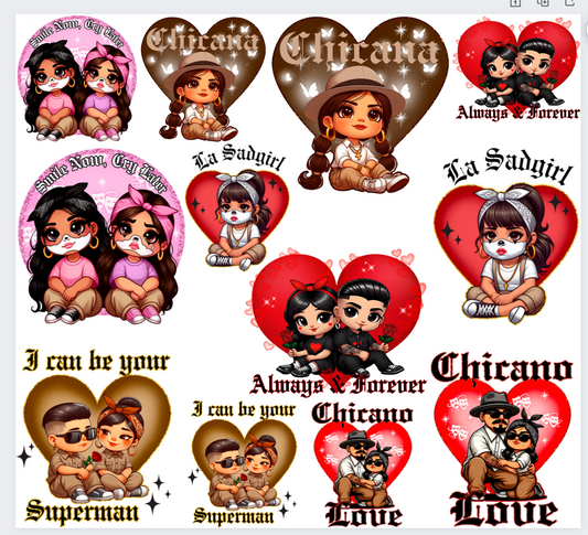 YOUTH/TODDLER Cholo Love Premade Gangsheets-24 inches- DTF Transfer ready to press -24 hour turnaround timeframe
