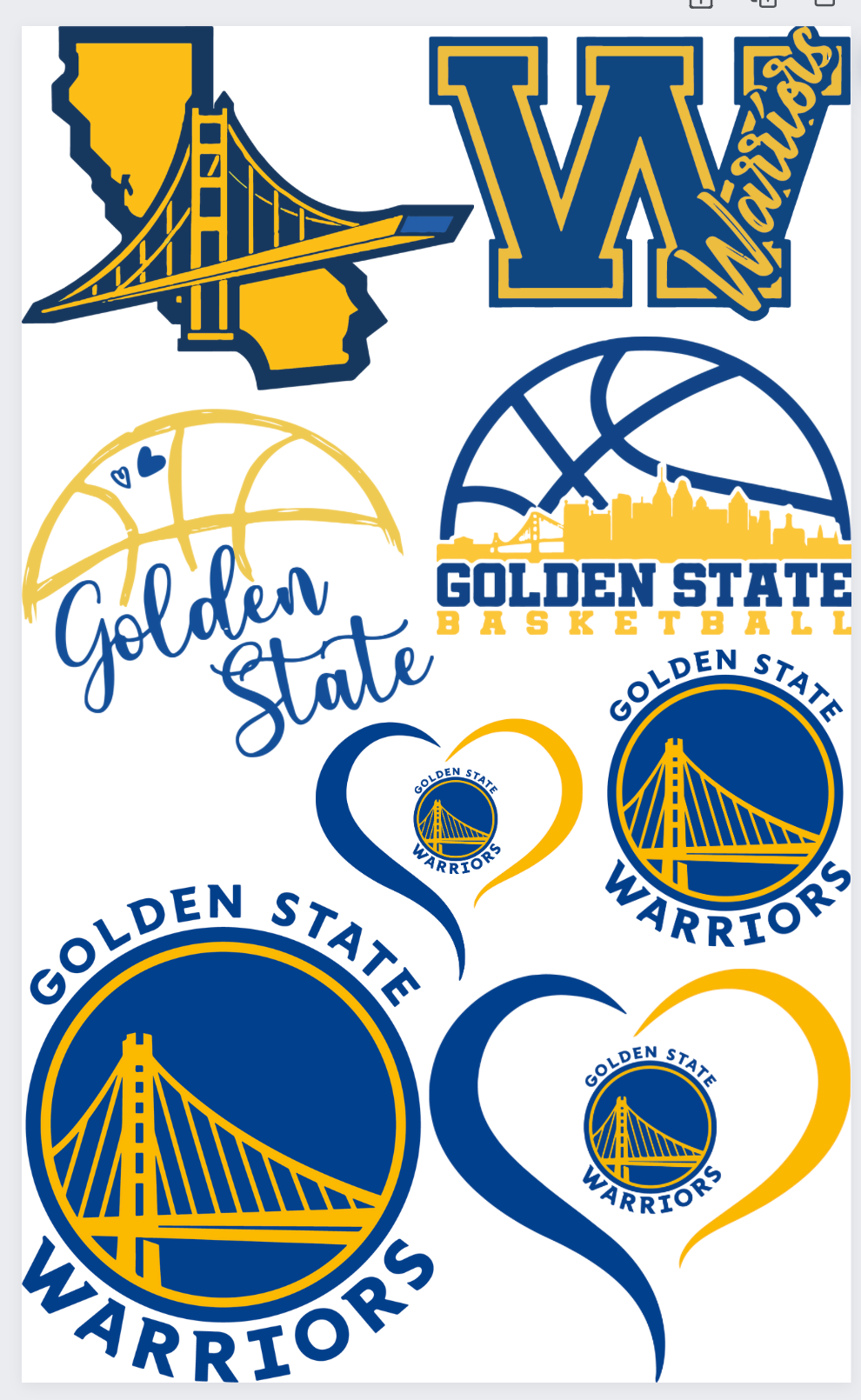 Warriors premade -36 inches- DTF Transfer ready to press -24 hour turnaround timeframe