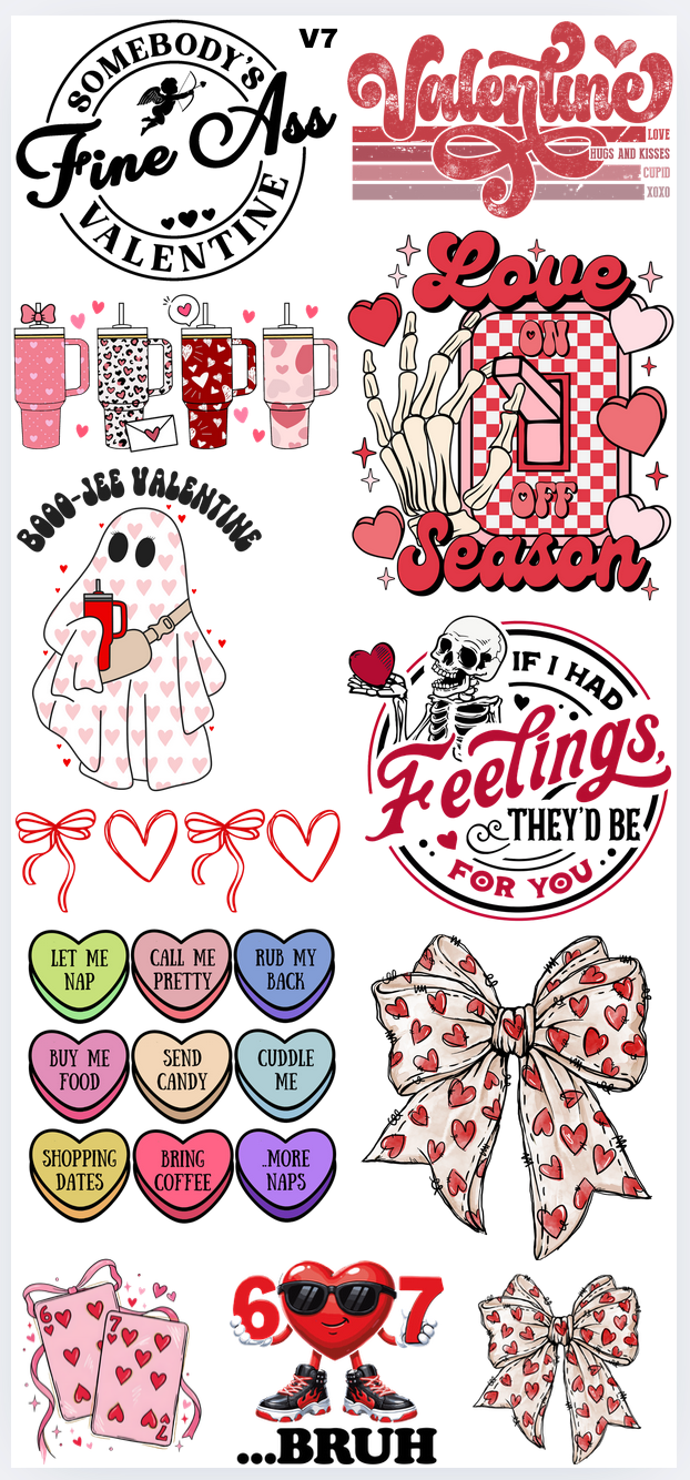 V7 Valentines Day Premade Gang sheet